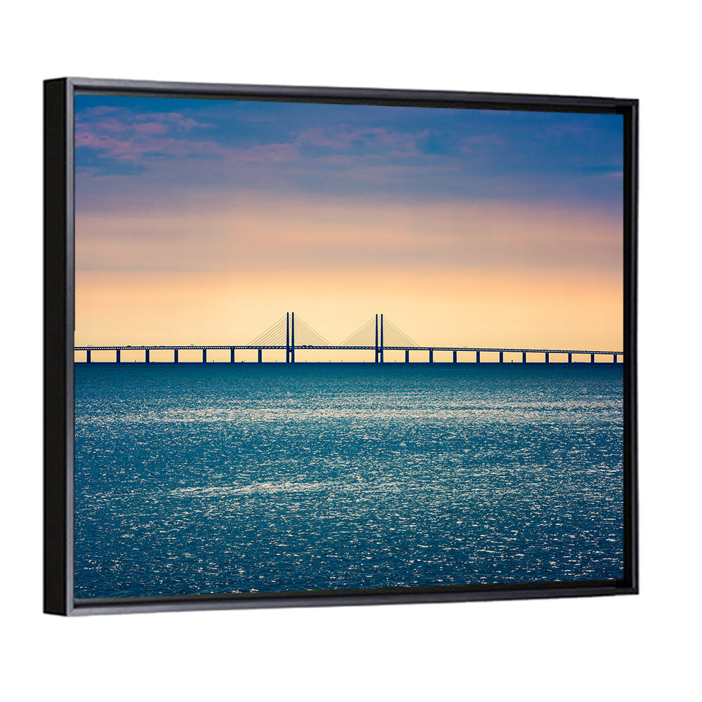 Øresund Bridge at Sunset Wall Art