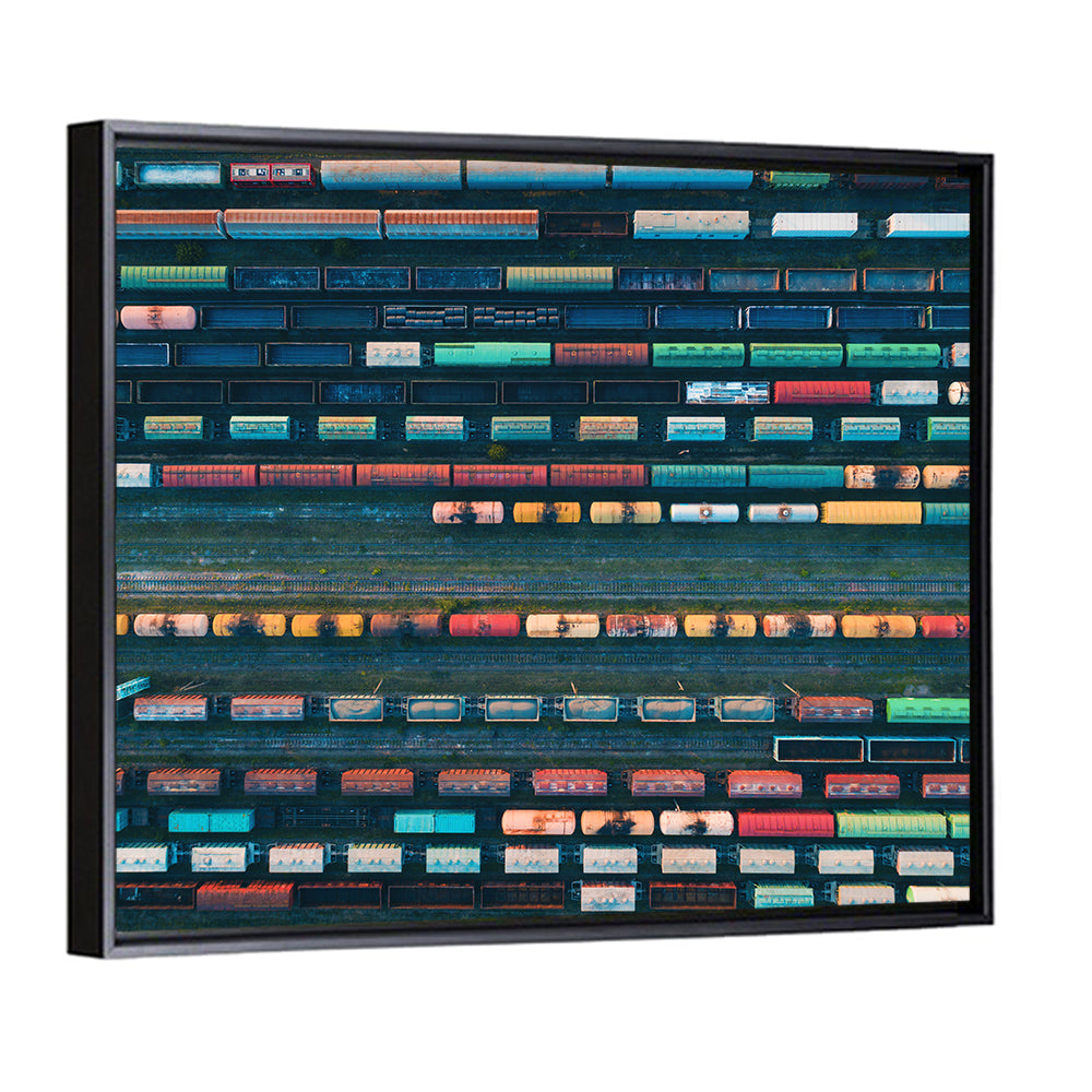Aerial Freight Train Lines Wall Art