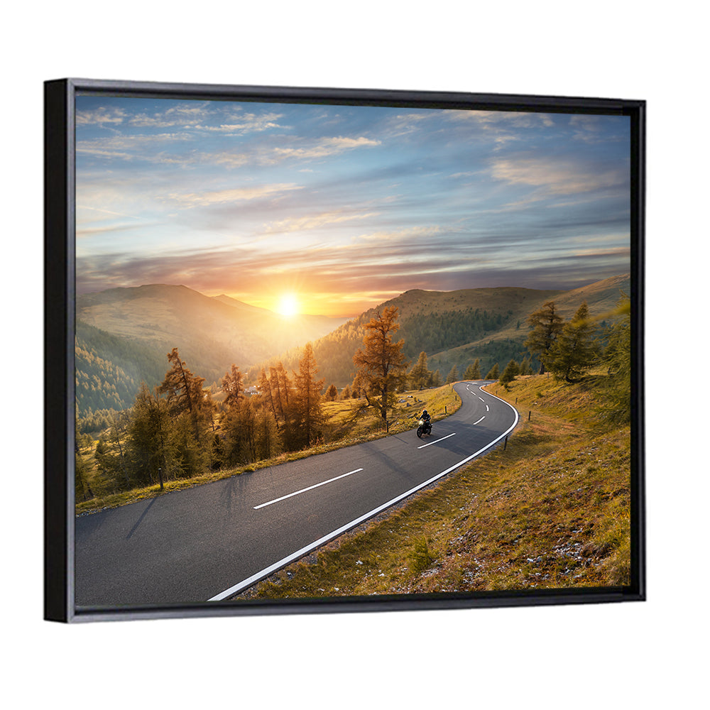 Alpine Highway at Golden Hour Wall Art