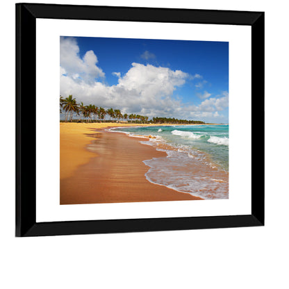 Palm Lined Tropical Coast Wall Art