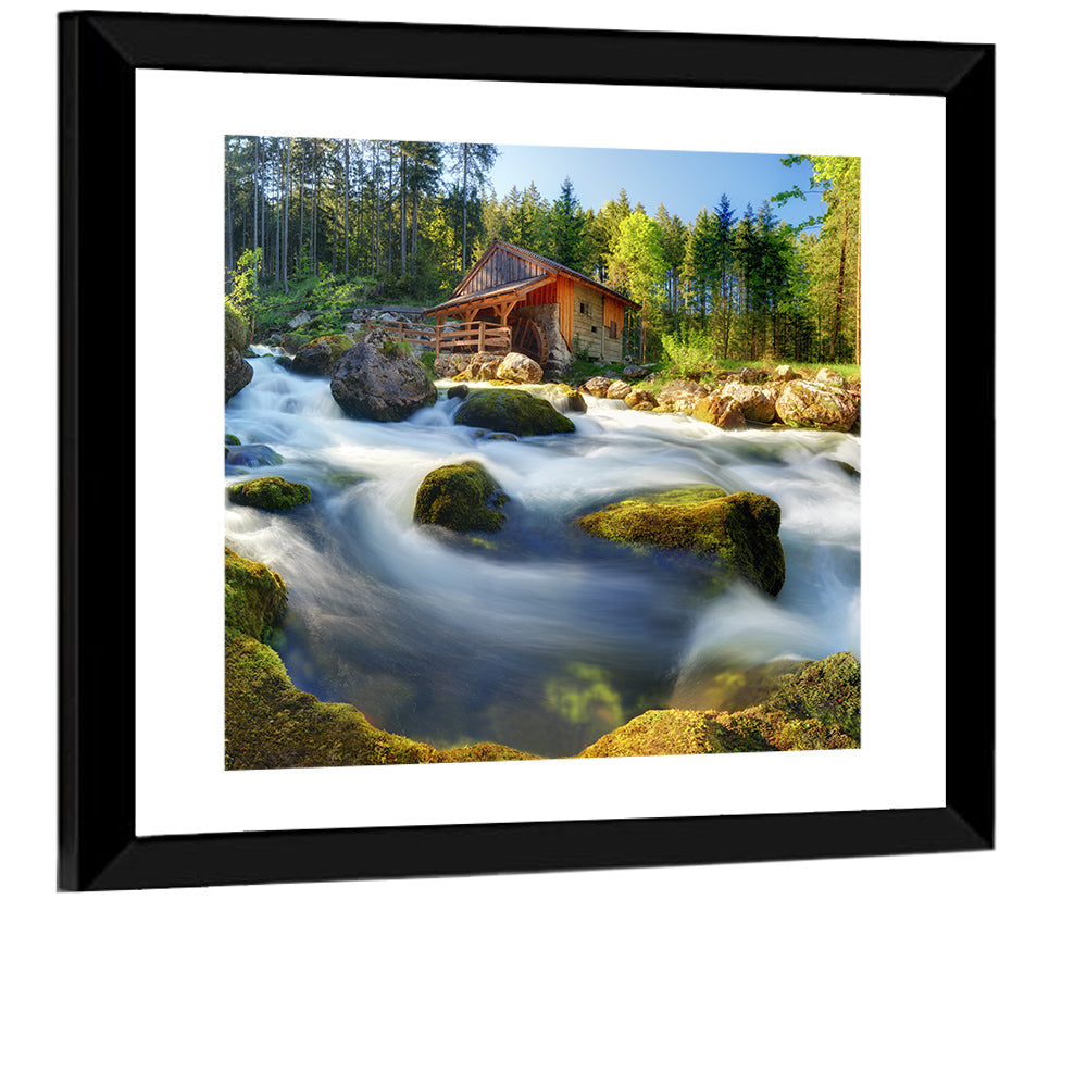 Salzburg Stream with Watermill Wall Art