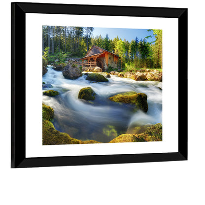 Salzburg Stream with Watermill Wall Art