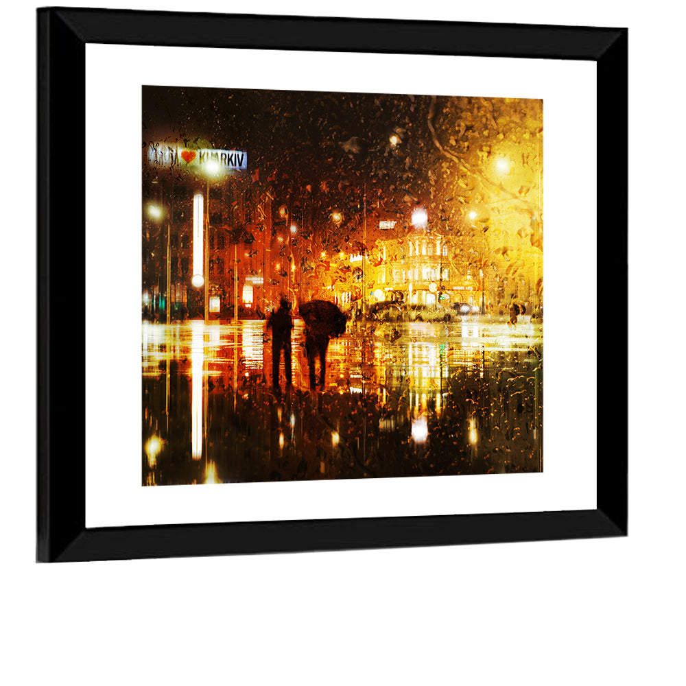 Rainy Night in Kharkiv Wall Art