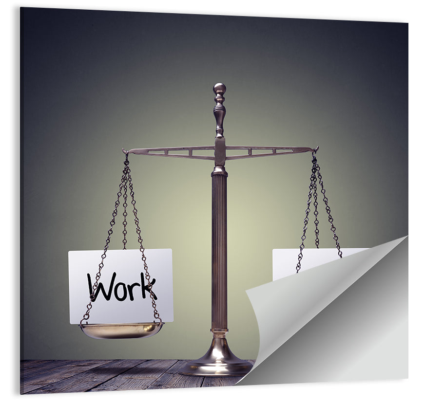 Metallic Scale: Work and Life Wall Art