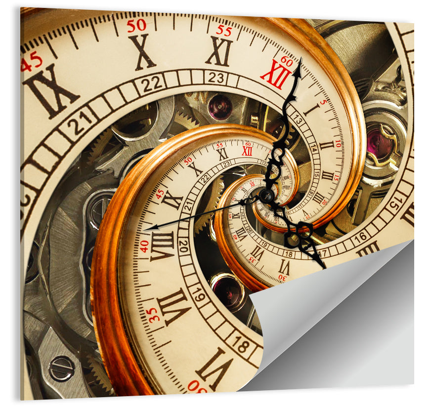 Surreal Infinity Clock Spiral Wall Art