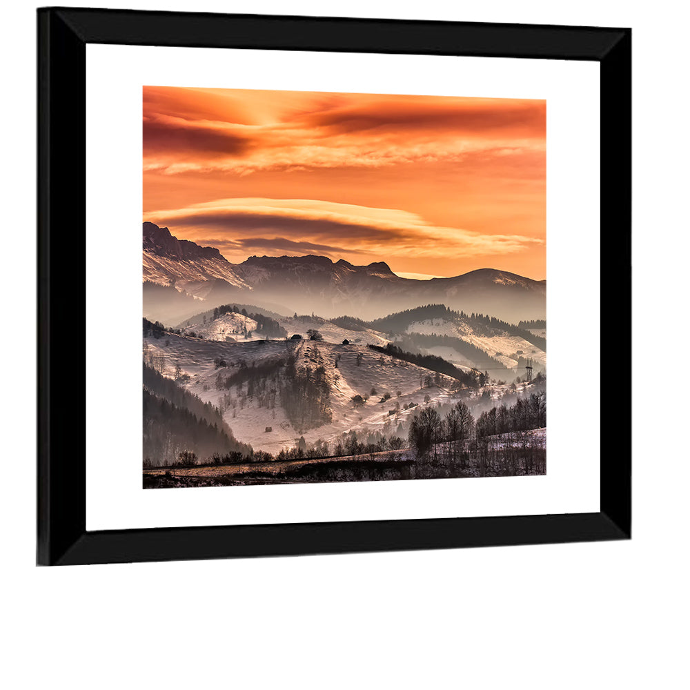 Pestera Mountain Sunrise Wall Art