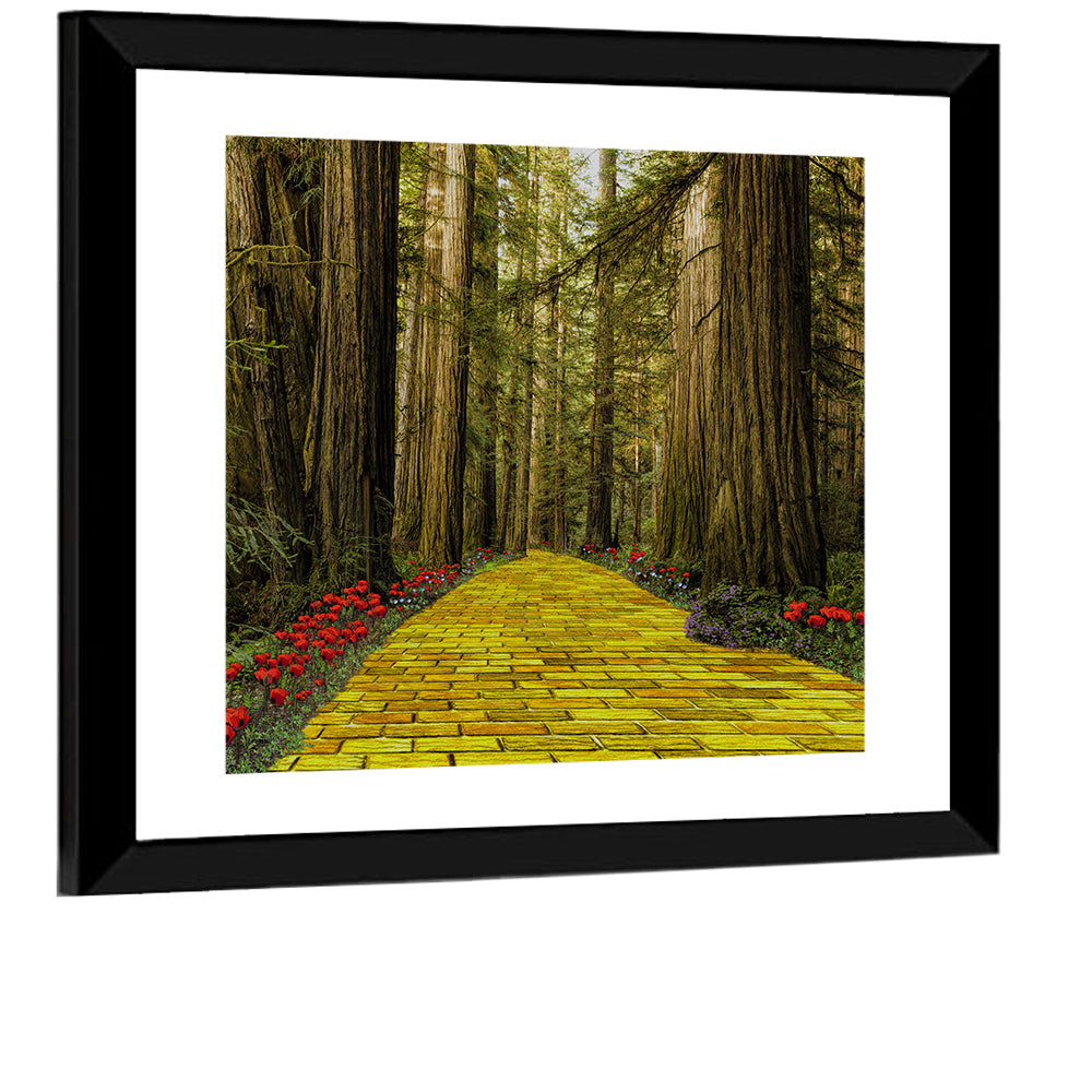 Forest Bricks Pathway Wall Art