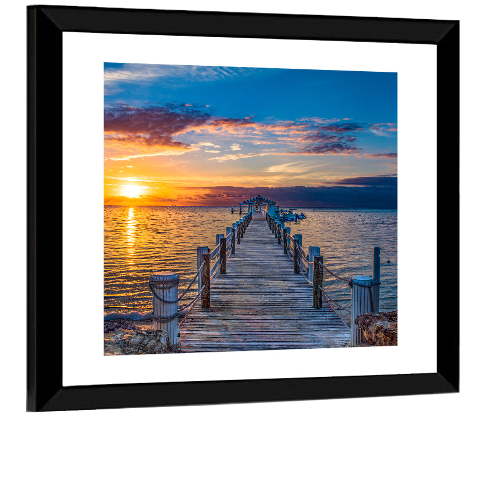Islamorada Pier at Golden Hour Wall Art