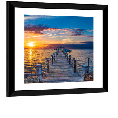 Islamorada Pier at Golden Hour Wall Art