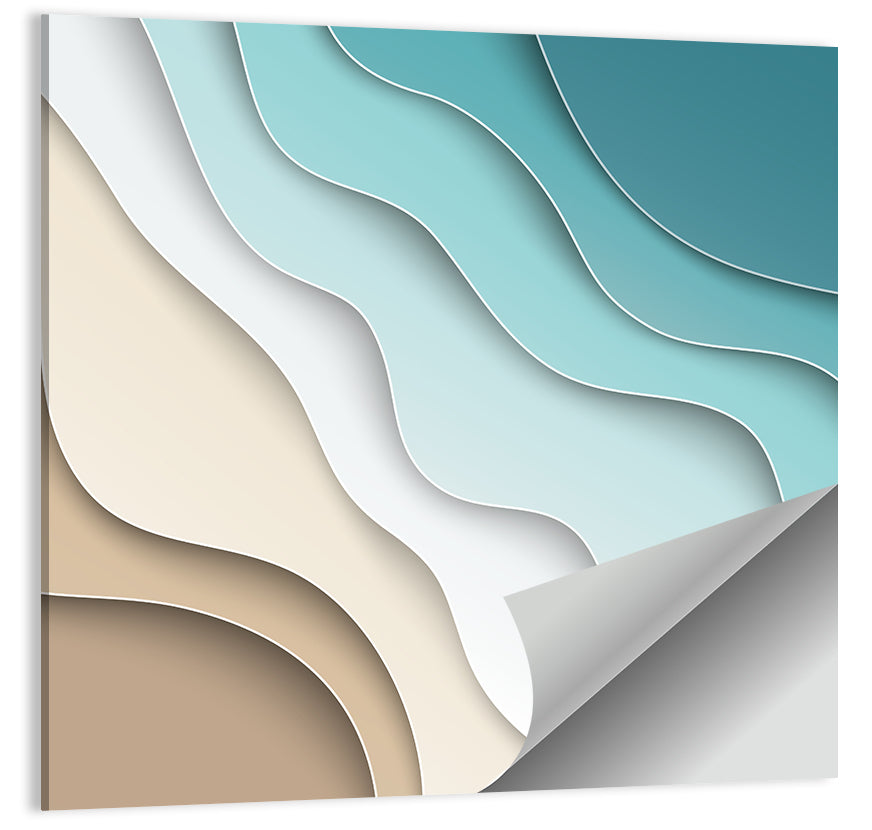 Aerial Beach Layers Wall Art