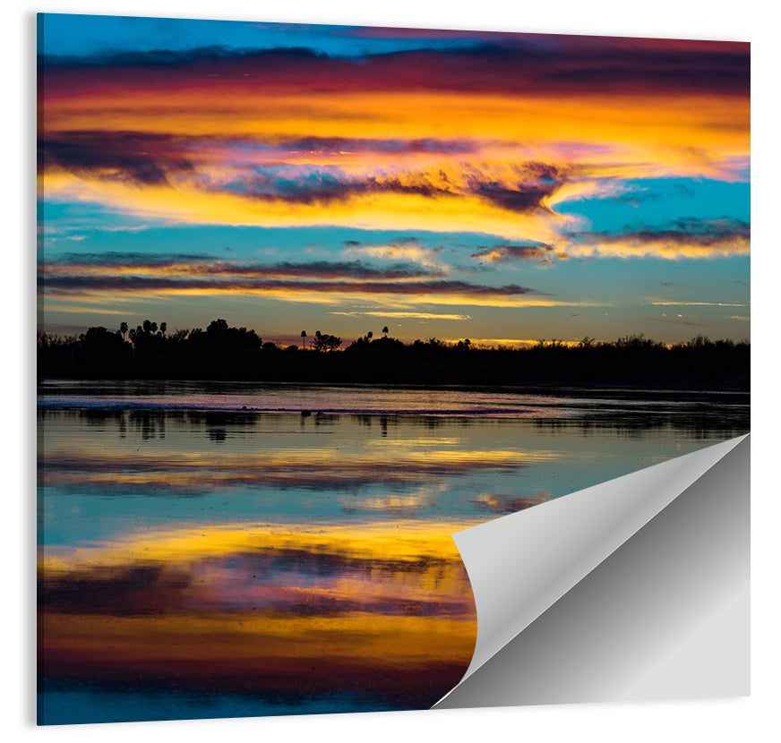 Colorado River Dusk Reflection Wall Art