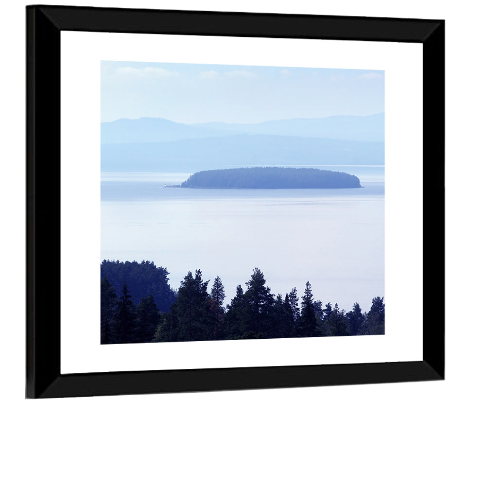 Dalarna Mist with Lighthouse Wall Art