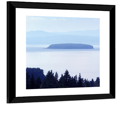 Dalarna Mist with Lighthouse Wall Art