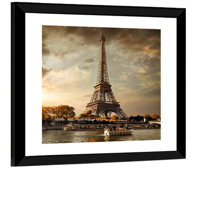 Eiffel Tower at Sunset Wall Art