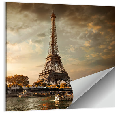 Eiffel Tower at Sunset Wall Art