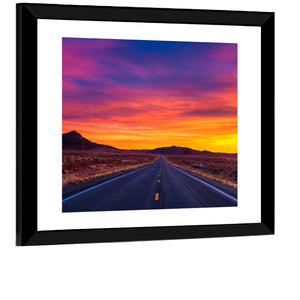 Infinite Road Sunset Wall Art