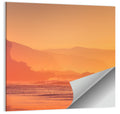 Surfer Silhouette at Golden Sunset Wall Art
