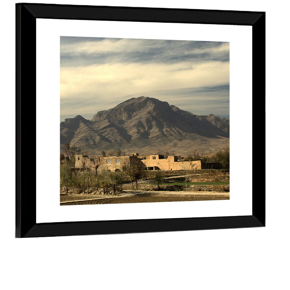 Afghan Mountain Village Wall Art