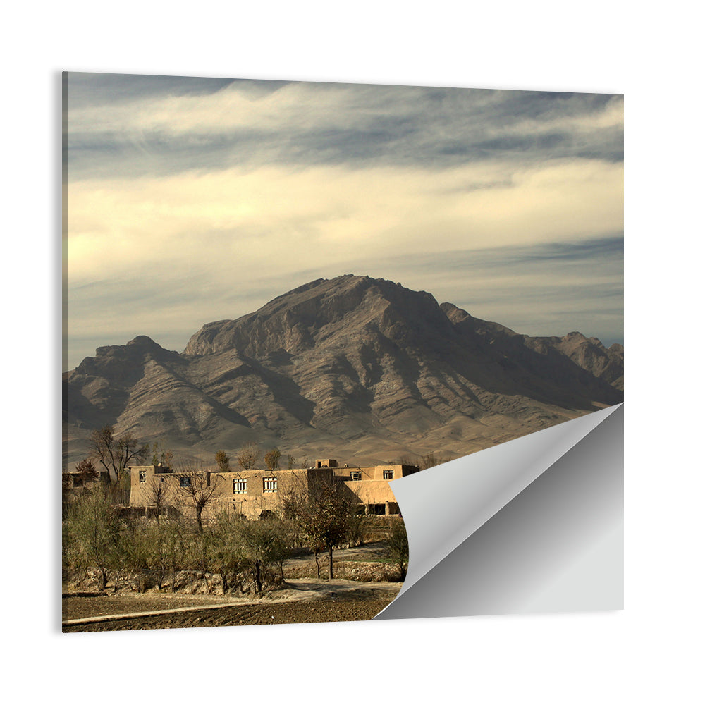 Afghan Mountain Village Wall Art