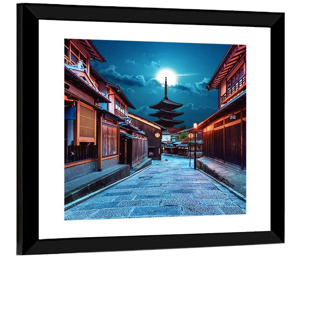 Moonlit Sannen Zaka Kyoto Wall Art