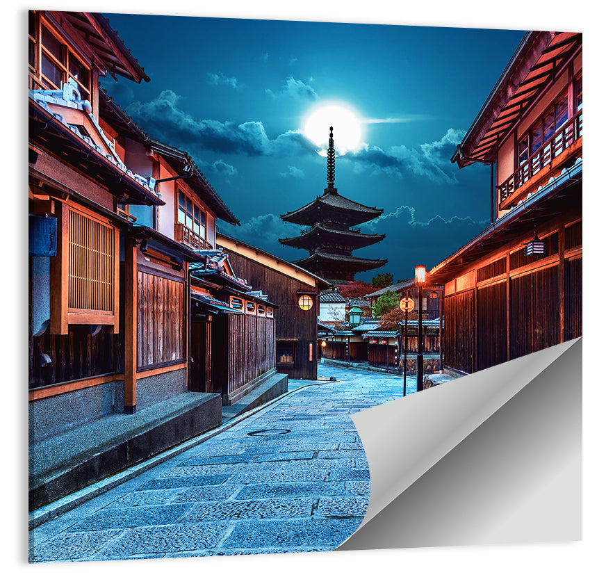 Moonlit Sannen Zaka Kyoto Wall Art