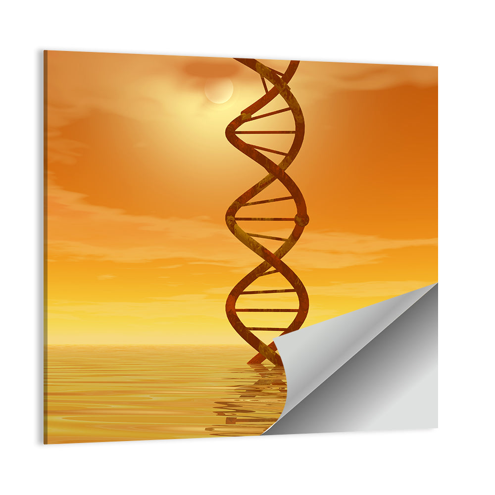 Dna Helix at Sunset Wall Art