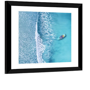 Boat & Beach Aerial Wall Art