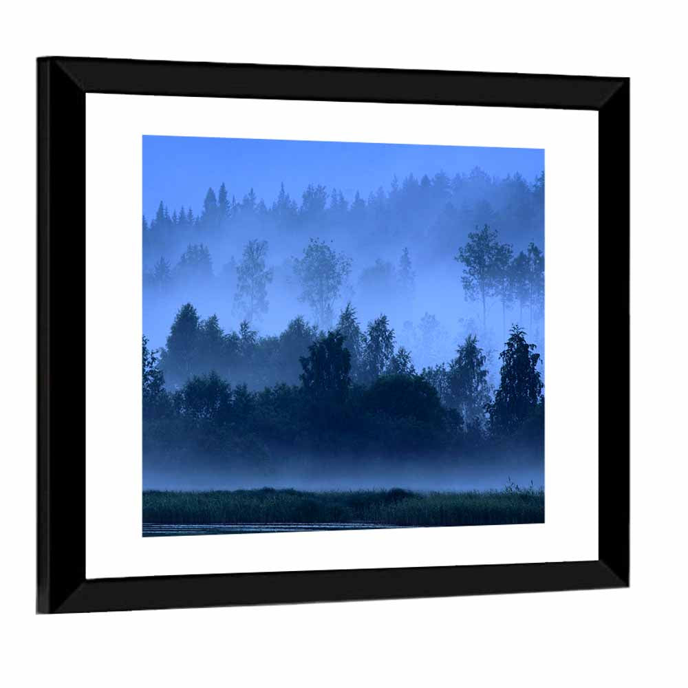 Misty Finnish Nightscape Wall Art