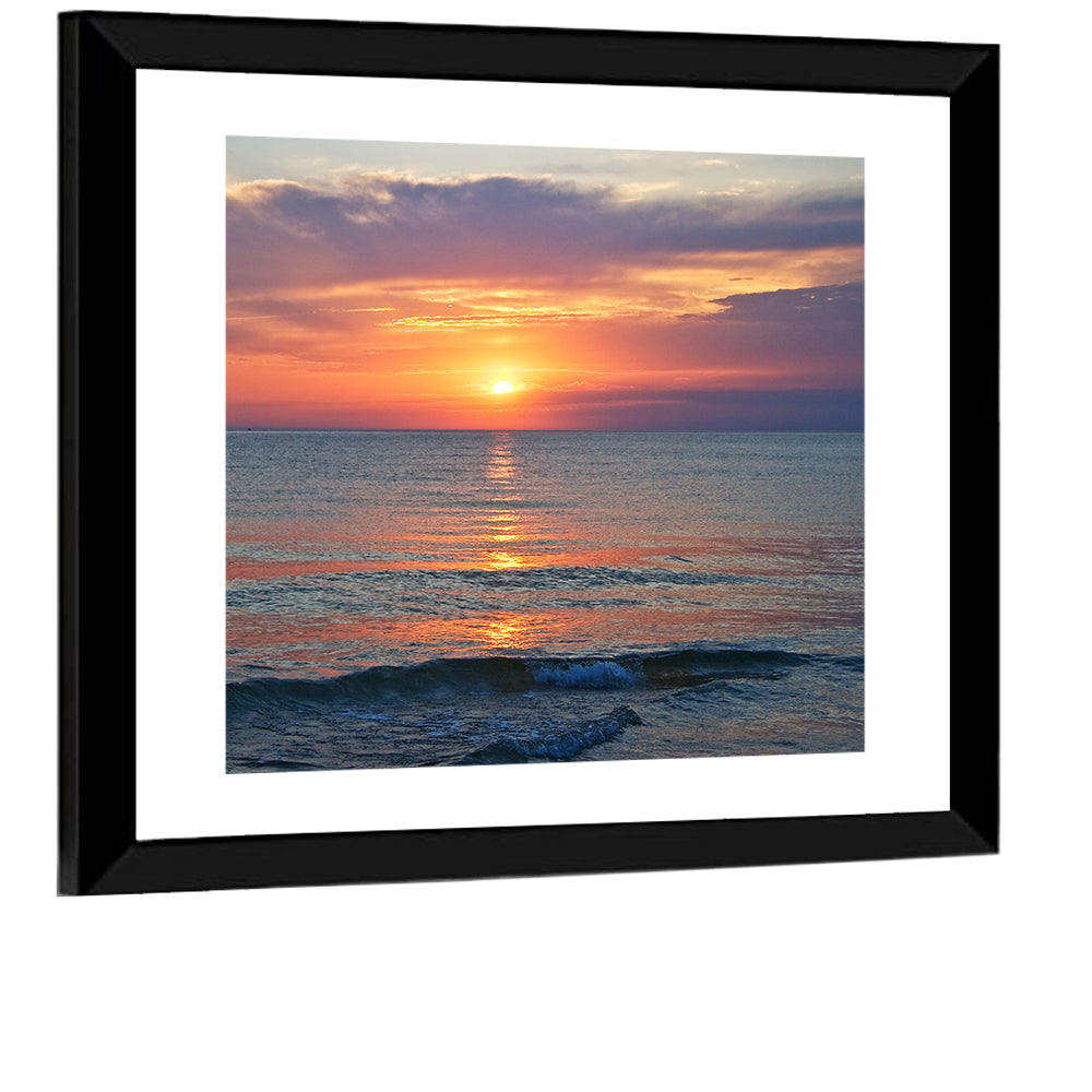Lake Michigan Sunset Reflection Wall Art