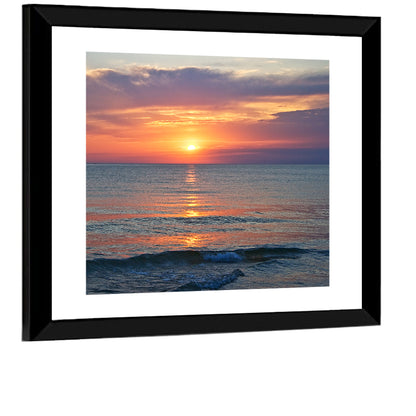 Lake Michigan Sunset Reflection Wall Art