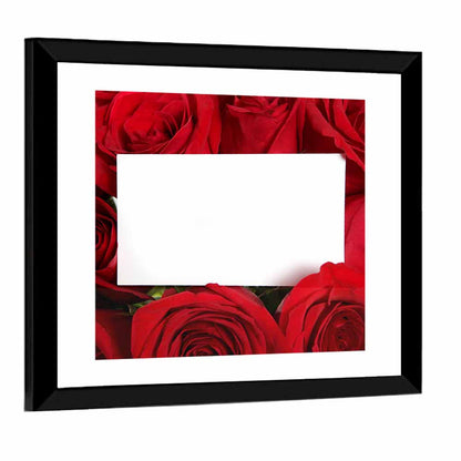 Rose Frame with White Center Wall Art