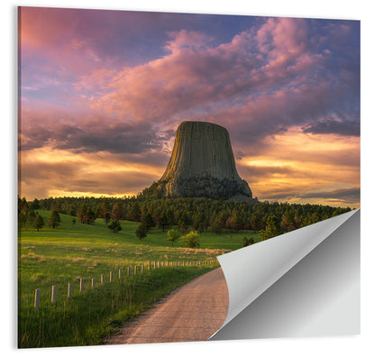 Devils Tower at Sunset Wall Art