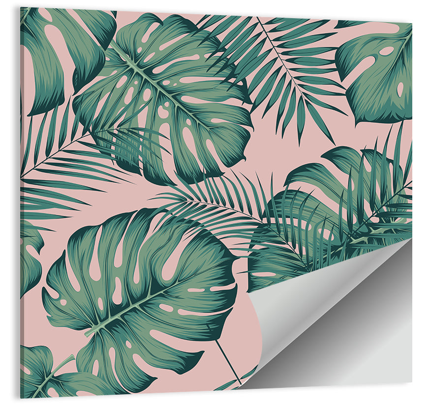Areca Palm and Monstera Leaves Wall Art