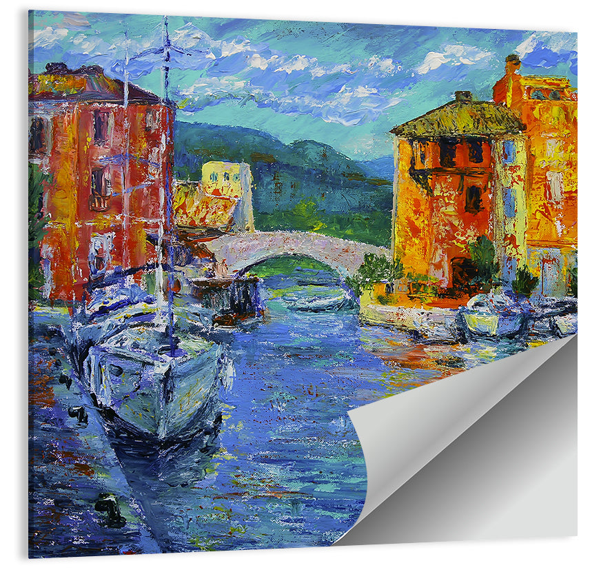 Port Grimaud Canal Scene Wall Art