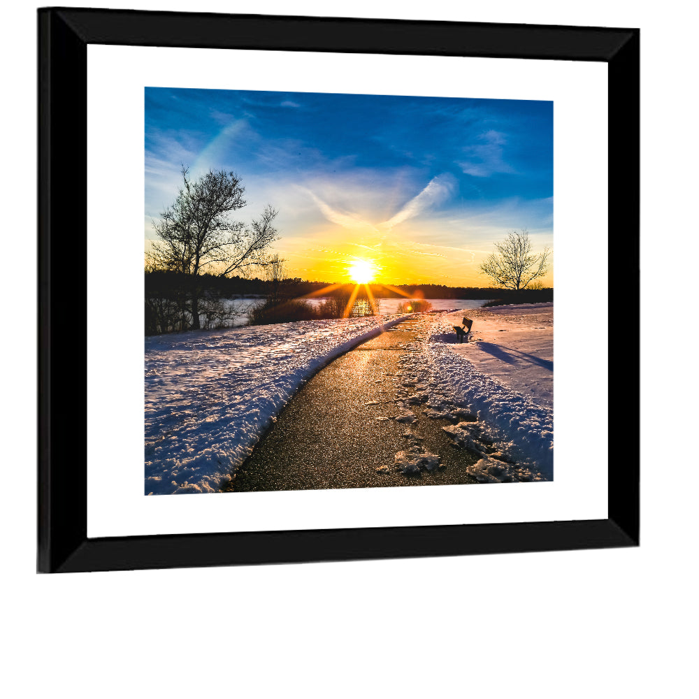 Lake Zorinsky Winter Sunrise Wall Art