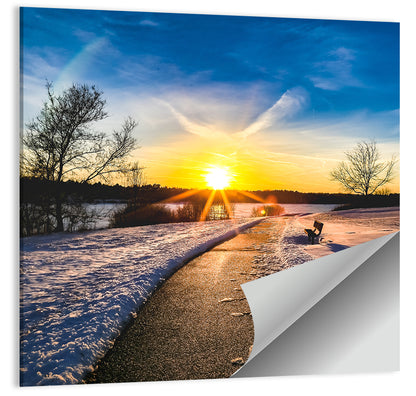 Lake Zorinsky Winter Sunrise Wall Art