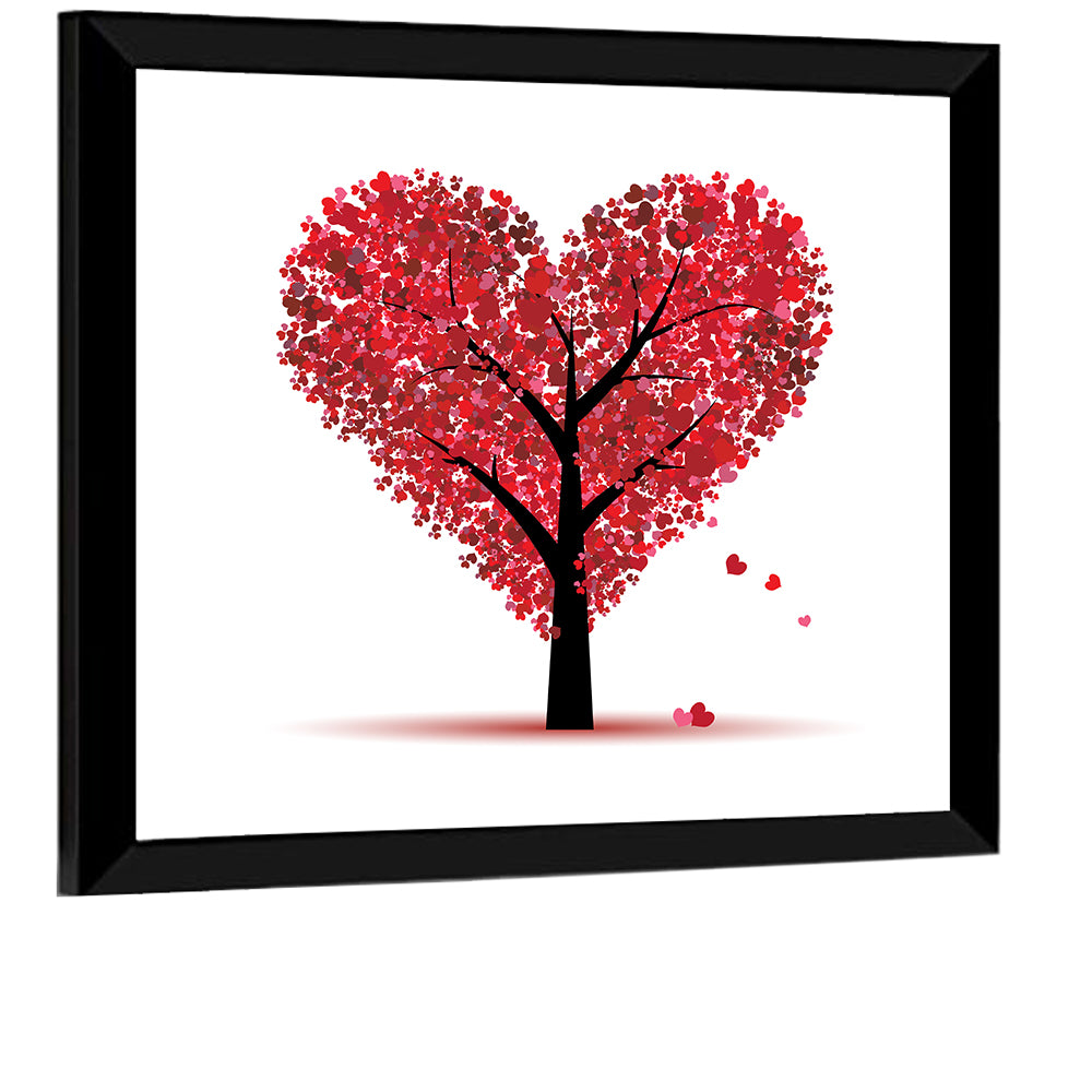 Heart-shaped Tree Illustration Wall Art