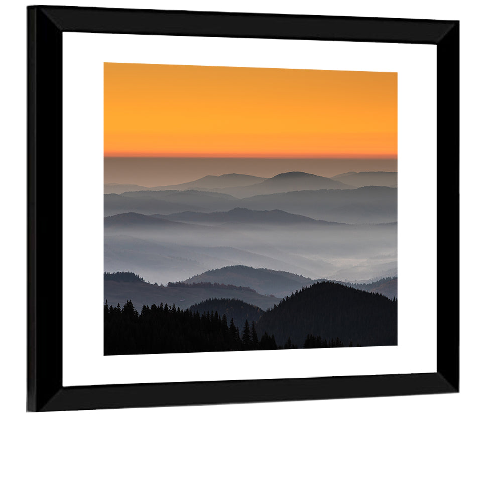 Rarau Mountains Sunrise Wall Art