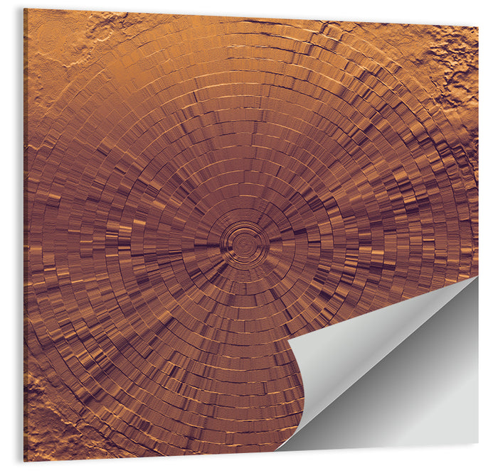Blocks Focus Copper Rings Wall Art as a poster print