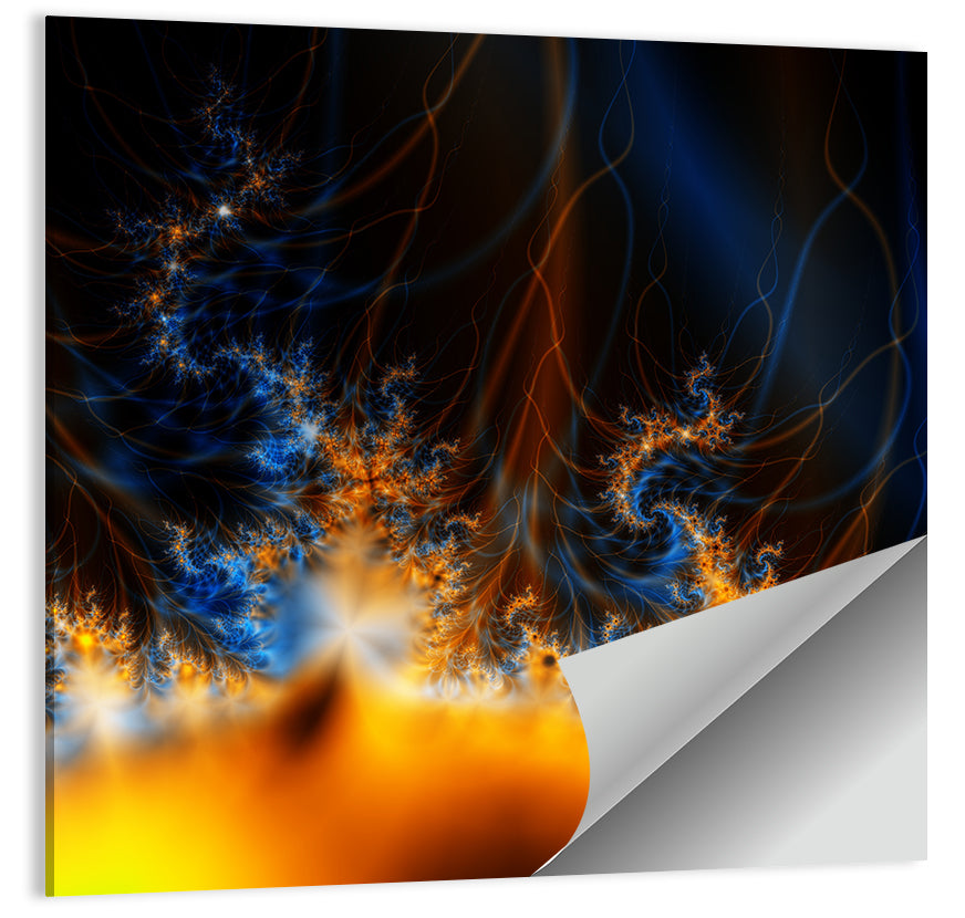 Solar Flare Fractal Flame Wall Art