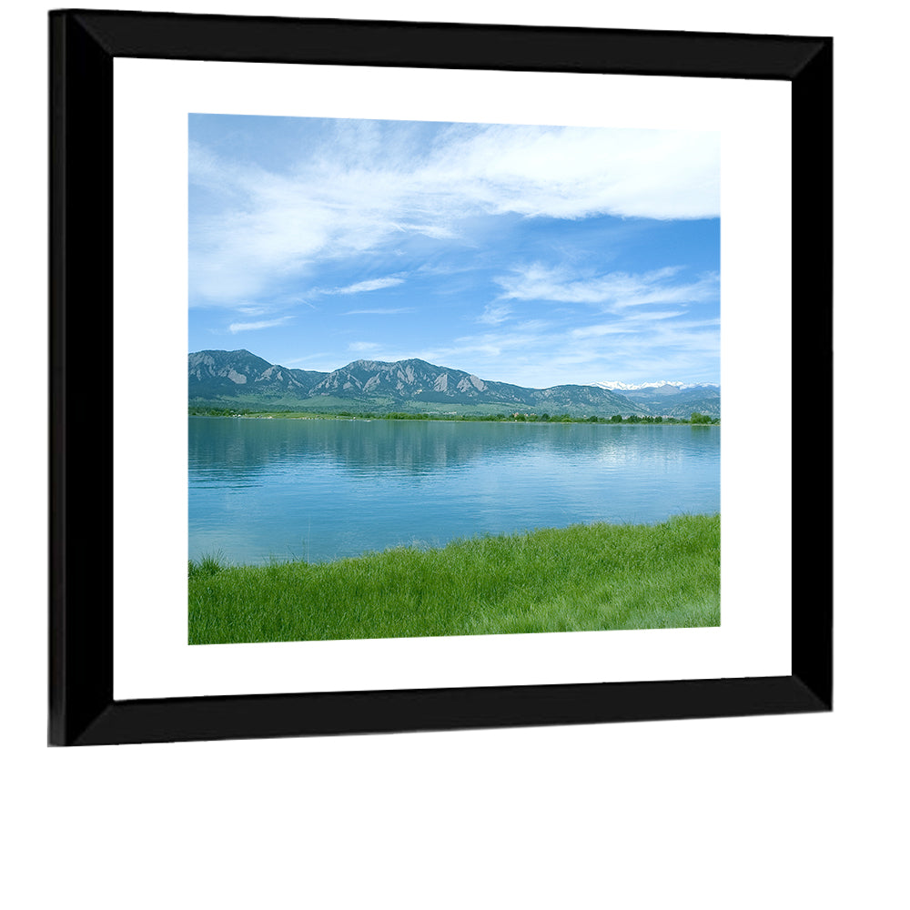 Boulder Reservoir and Flatirons Wall Art