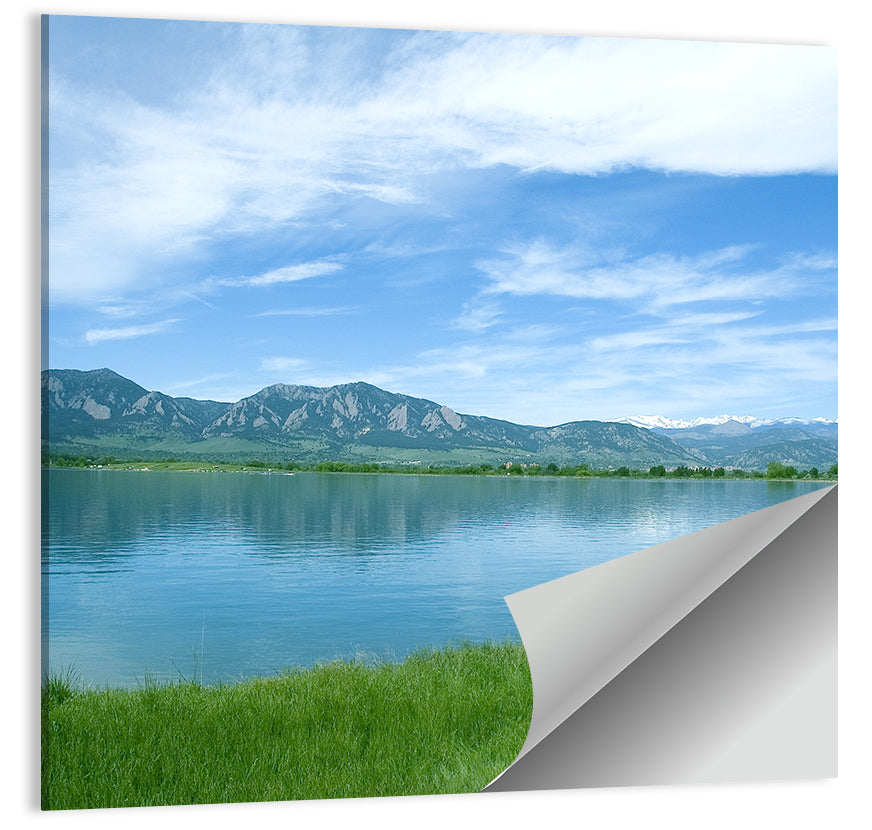 Boulder Reservoir and Flatirons Wall Art