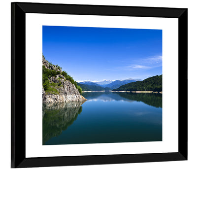 Calm Mountain Lake Reflection Wall Art