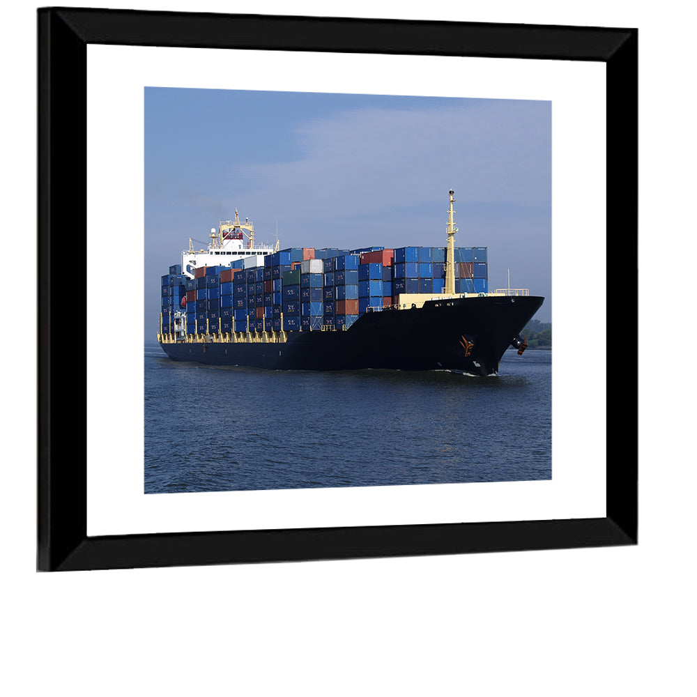 Container Ship in Motion Wall Art