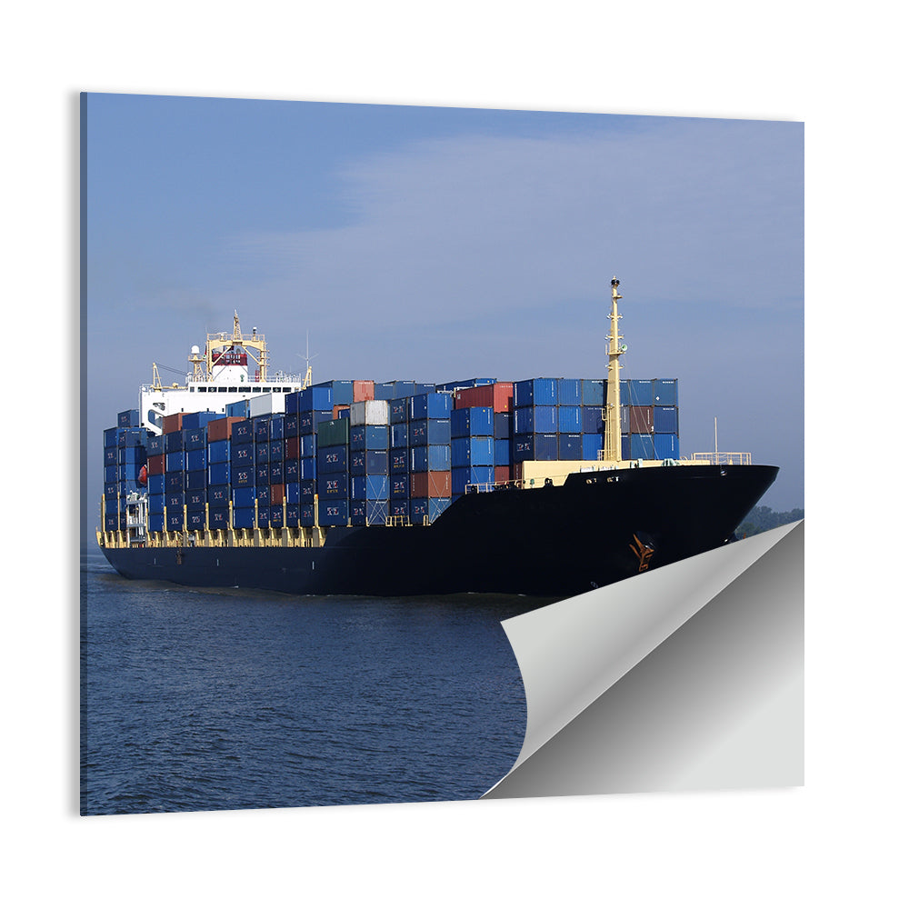 Container Ship in Motion Wall Art