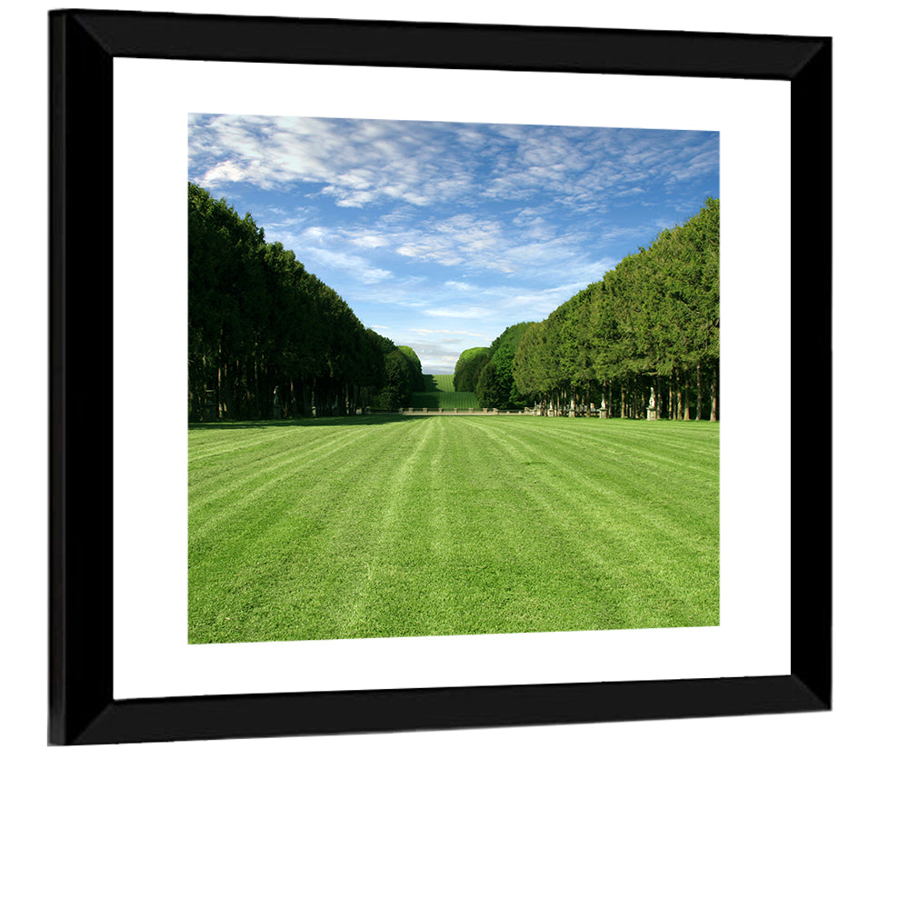 Tree-lined Manicured Lawn Wall Art
