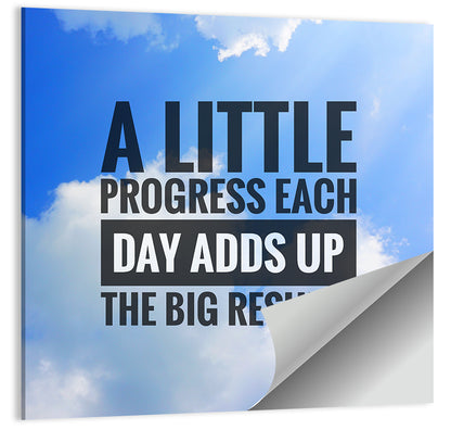 Little Progress Each Day Typography Wall Art