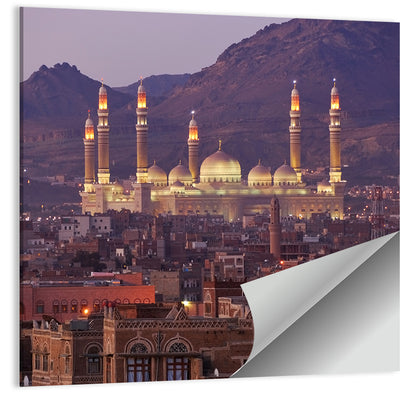 Al-saleh Mosque at Dusk Wall Art