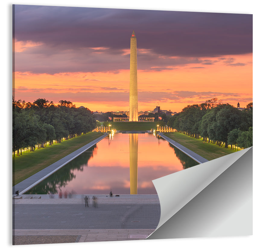 Washington Monument at Dusk Wall Art