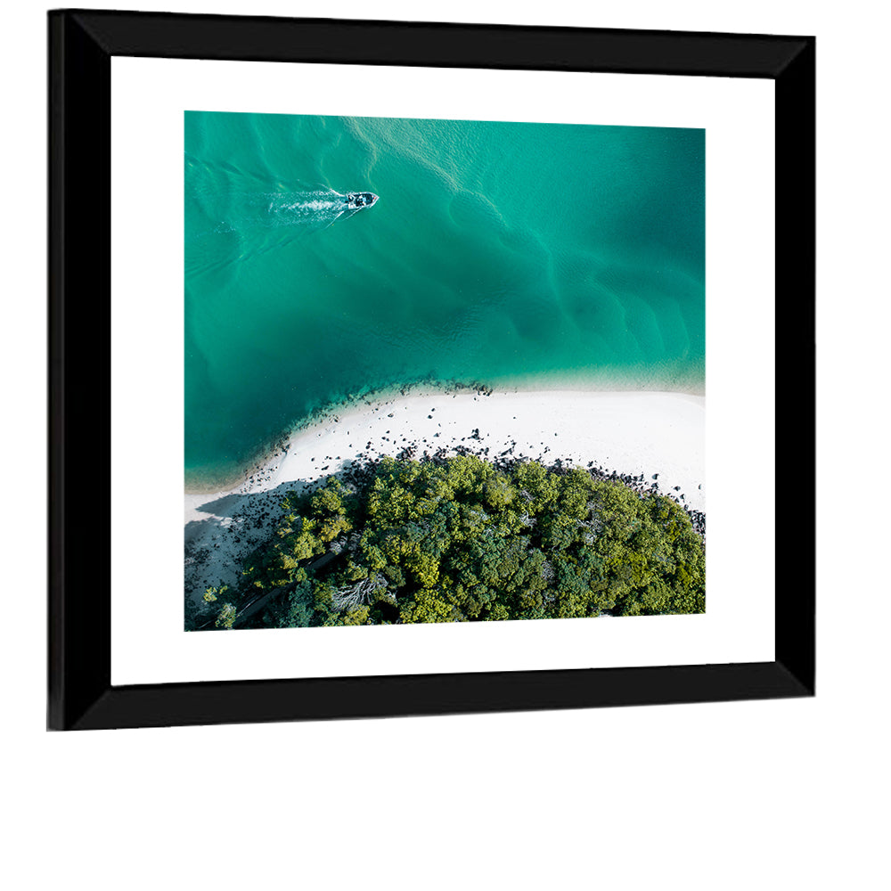 Clam Beach Aerial View Wall Art